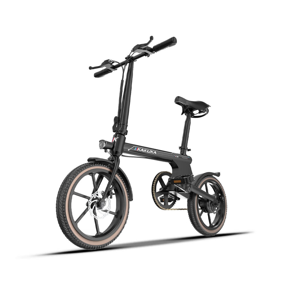 KAKUKA K16 folding ebike is designed for daily mobility and can be easily driven by anyone. 16inch electric bike, kakuka k16 electric commuter bike, folding electric bike with hidden battery 